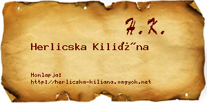 Herlicska Kiliána névjegykártya